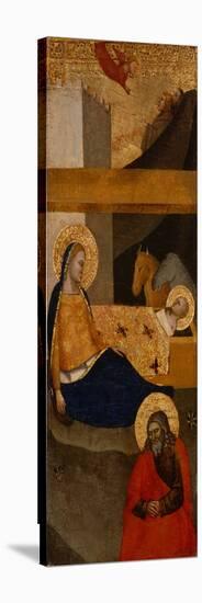 The Nativity, C. 1360-1380 (Tempera and Gold Leaf on Wood)-Italian School-Stretched Canvas