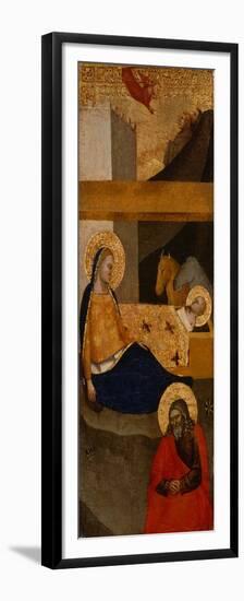 The Nativity, C. 1360-1380 (Tempera and Gold Leaf on Wood)-Italian School-Framed Premium Giclee Print