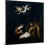 The Nativity, C.1665-70 (Oil on Obsidian)-Bartolome Esteban Murillo-Mounted Giclee Print