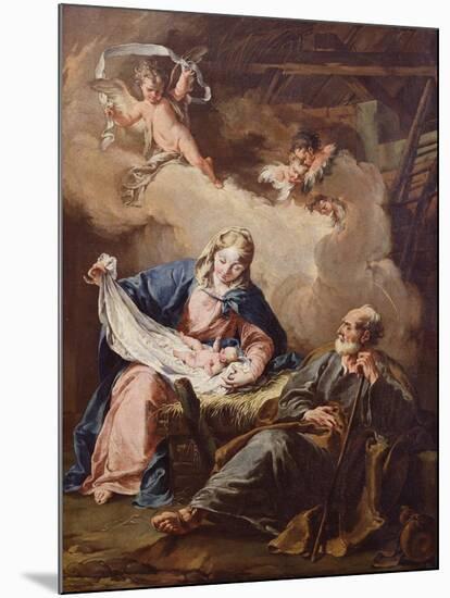 The Nativity, C.1730-40-Giovanni Battista Pittoni-Mounted Giclee Print