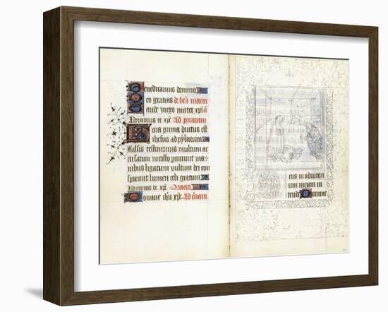 The Nativity, Ca.1440 (Manuscript on Vellum)-null-Framed Giclee Print