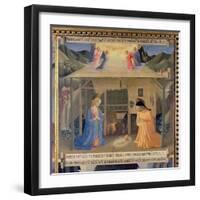 The Nativity, Detail from Panel One of the Silver Treasury of Santissima Annunziata, c.1450-53-Fra Angelico-Framed Giclee Print