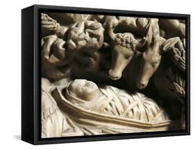 The Nativity, Detail from Pulpit-Nicola Pisano-Framed Stretched Canvas