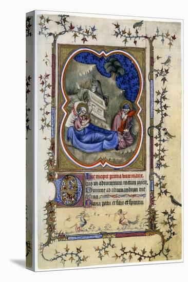 The Nativity, from a Book of Hours and Missal C1370-Maitre Aux Boquetaux-Stretched Canvas