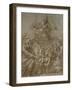 The Nativity of Christ (Pen and Brown Ink Washed in Grey and Heightened with White Bodycolour on Bl-Parmigianino-Framed Giclee Print