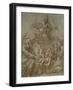 The Nativity of Christ (Pen and Brown Ink Washed in Grey and Heightened with White Bodycolour on Bl-Parmigianino-Framed Giclee Print