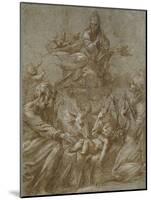 The Nativity of Christ (Pen and Brown Ink Washed in Grey and Heightened with White Bodycolour on Bl-Parmigianino-Mounted Giclee Print