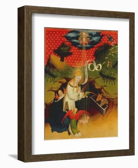 The Nativity, Panel from the St. Thomas Altar from St. John's Church, Hamburg, Begun in 1424-Master Francke-Framed Giclee Print