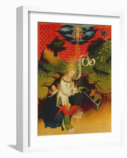 The Nativity, Panel from the St. Thomas Altar from St. John's Church, Hamburg, Begun in 1424-Master Francke-Framed Giclee Print