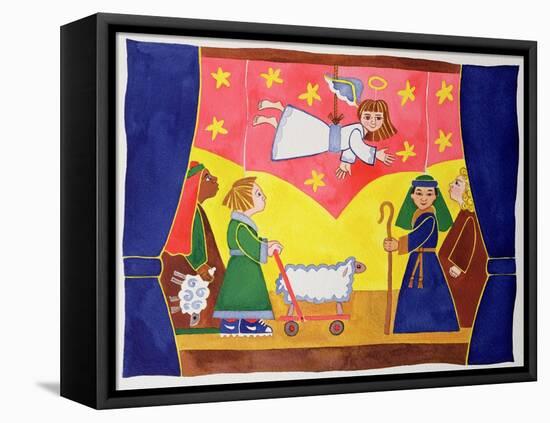 The Nativity Play-Cathy Baxter-Framed Stretched Canvas