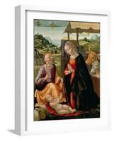 The Nativity (Post Cleaning)-Domenico Ghirlandaio-Framed Giclee Print