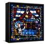 The Nativity, Stained Glass, Chartres Cathedral, France, 1194-1260-null-Framed Stretched Canvas