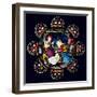 The Nativity (Stained Glass)-English School-Framed Giclee Print