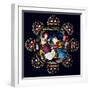 The Nativity (Stained Glass)-English School-Framed Giclee Print