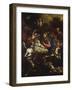 The Nativity with Adoring Angels and the Annunciation to the Shepherds Beyond-Francesco Solimena-Framed Giclee Print