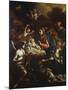 The Nativity with Adoring Angels and the Annunciation to the Shepherds Beyond-Francesco Solimena-Mounted Giclee Print