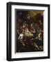 The Nativity with Adoring Angels and the Annunciation to the Shepherds Beyond-Francesco Solimena-Framed Giclee Print