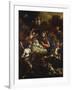 The Nativity with Adoring Angels and the Annunciation to the Shepherds Beyond-Francesco Solimena-Framed Giclee Print