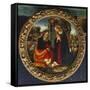 The Nativity, with Mary and Joseph on the Way to Bethlehem, the Annunciation to the Shepherds and…-The Master of Marradi-Framed Stretched Canvas