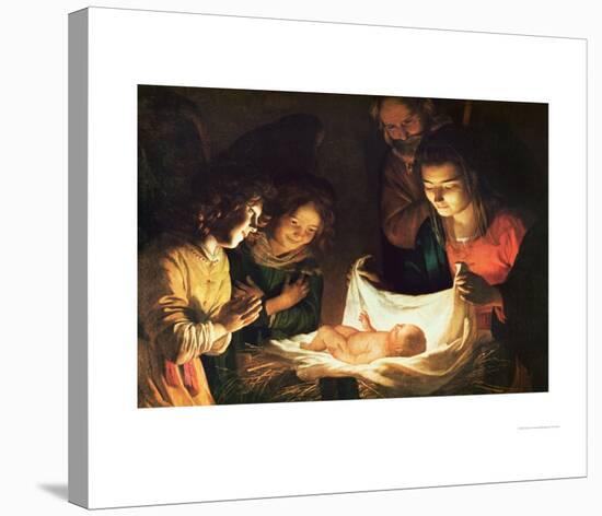 The Nativity-Gerrit van Honthorst-Stretched Canvas