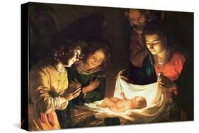 The Nativity-Gerrit van Honthorst-Stretched Canvas