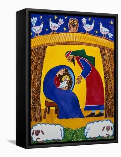 The Nativity-Cathy Baxter-Framed Stretched Canvas