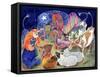 The Nativity-Lisa Graa Jensen-Framed Stretched Canvas