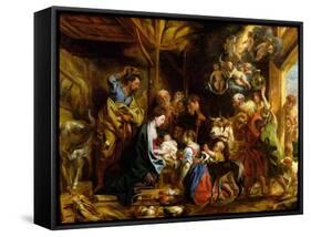The Nativity-Jacob Jordaens-Framed Stretched Canvas