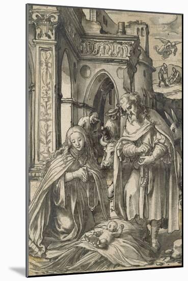 The Nativity-Hans Holbein the Younger-Mounted Giclee Print