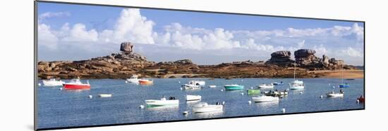 The Natural Monument Le De and Fishing Boats, Tregastel, Cotes D'Armor, Brittany, France, Europe-Markus Lange-Mounted Photographic Print