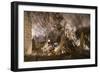 The natural show of Frasassi Caves with sharp stalactites and stalagmites, Genga, Marche, Italy-Roberto Moiola-Framed Photographic Print