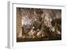 The natural show of Frasassi Caves with sharp stalactites and stalagmites, Genga, Marche, Italy-Roberto Moiola-Framed Photographic Print