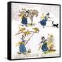 The naughty little girl who went to see her grandmama' by Kate Greenaway-Kate Greenaway-Framed Stretched Canvas