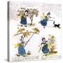 The naughty little girl who went to see her grandmama' by Kate Greenaway-Kate Greenaway-Stretched Canvas