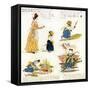 The naughty little girl who went to see her grandmama' by Kate Greenaway-Kate Greenaway-Framed Stretched Canvas