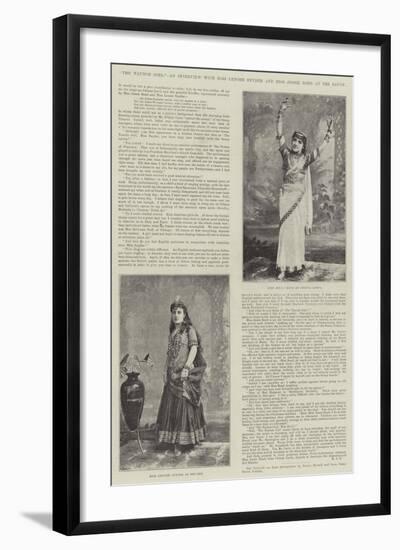 The Nautch Girl, an Interview with Miss Lenore Snyder and Miss Jessie Bond at the Savoy-null-Framed Giclee Print