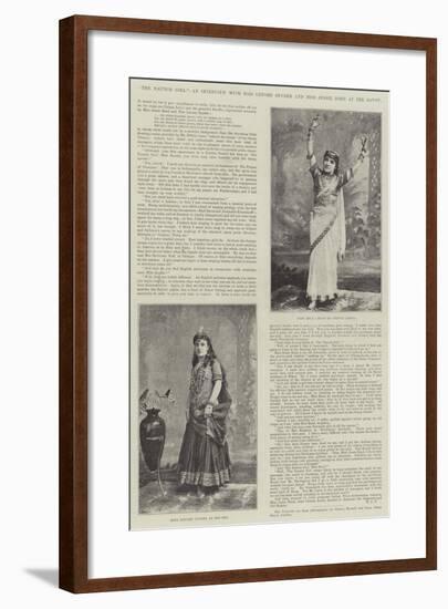 The Nautch Girl, an Interview with Miss Lenore Snyder and Miss Jessie Bond at the Savoy-null-Framed Giclee Print