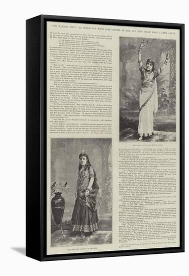 The Nautch Girl, an Interview with Miss Lenore Snyder and Miss Jessie Bond at the Savoy-null-Framed Stretched Canvas