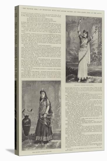 The Nautch Girl, an Interview with Miss Lenore Snyder and Miss Jessie Bond at the Savoy-null-Stretched Canvas