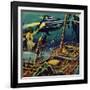 The Nautilus Passed over the Wrecked Hulks of Two French Galleons-null-Framed Giclee Print