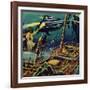 The Nautilus Passed over the Wrecked Hulks of Two French Galleons-null-Framed Giclee Print