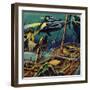 The Nautilus Passed over the Wrecked Hulks of Two French Galleons-null-Framed Giclee Print