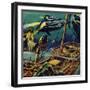 The Nautilus Passed over the Wrecked Hulks of Two French Galleons-null-Framed Giclee Print