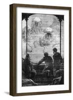 The Nautilus Passengers, Illustration from 20,000 Leagues under the Sea by Jules Verne (1828-1905)-Alphonse Marie de Neuville-Framed Giclee Print