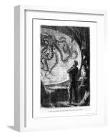 The Nautilus Passengers, Illustration from "20,000 Leagues under the Sea"-Alphonse Marie de Neuville-Framed Giclee Print