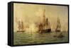 The Naval Battle, July 30, 1826-Edward De Martino-Framed Stretched Canvas