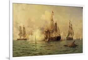 The Naval Battle, July 30, 1826-Edward De Martino-Framed Giclee Print