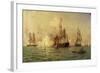 The Naval Battle, July 30, 1826-Edward De Martino-Framed Giclee Print