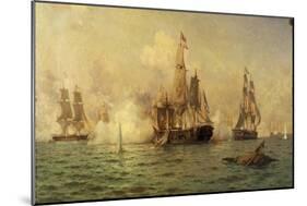 The Naval Battle, July 30, 1826-Edward De Martino-Mounted Giclee Print