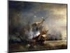 The Naval Battle Near Lizard Point, Cornwall on 21 October 1707-Théodore Gudin-Mounted Giclee Print